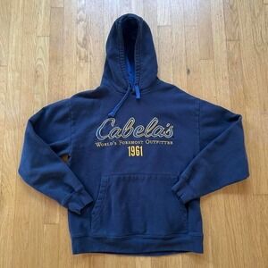 Cabela's Navy Blue Embroidered Hoodie